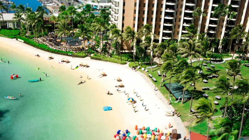 Waikiki Beach, located on Oahu.